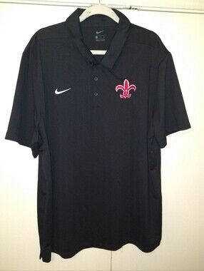 Nike Black Short Sleeve Polo Shirt Men's sz XXL W/Logo.